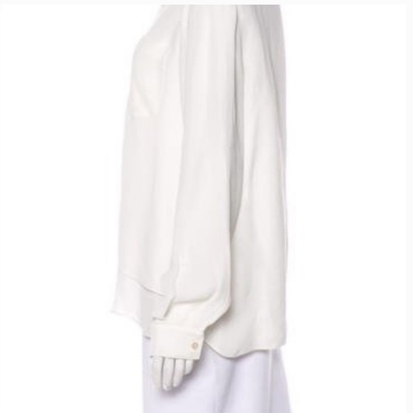 Kate spade white blouse black sequin collar m nwot - Picture 3 of 4